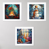 Glas in lood Vakantie Scènes Print Set (Voorkant)