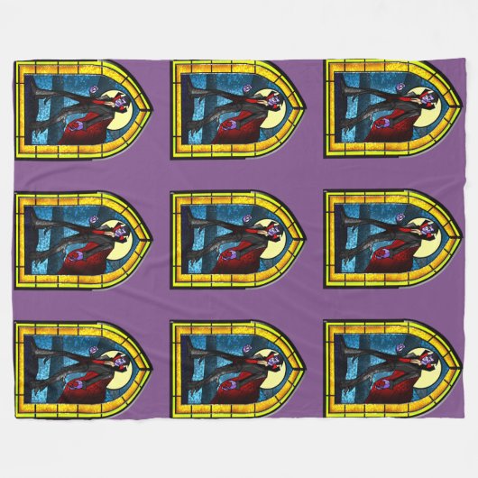 Glas in lood Vampire Fleece Deken (Voorkant (Horizontaal))