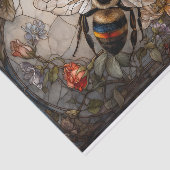 Glas in lood van bijen tissuepapier (Detail)