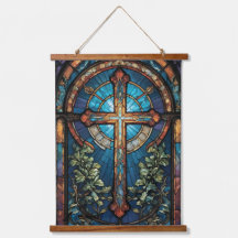 Glas in lood van Christelijk Kruis