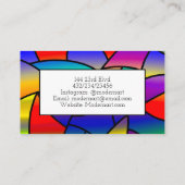 Glas in lood van de kerk visitekaartje (Achterkant)