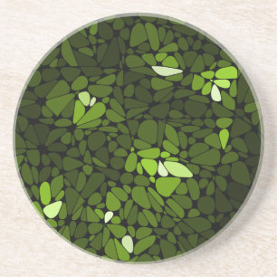 Glas in lood van de kerk zandsteen onderzetter