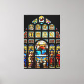 Glas in lood van kerk canvas afdruk (Voorkant)