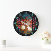 Glas in lood van levensloop grote klok (Huis)