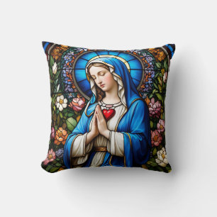 Glas in lood van Maagd Maria Katholiek Kussen
