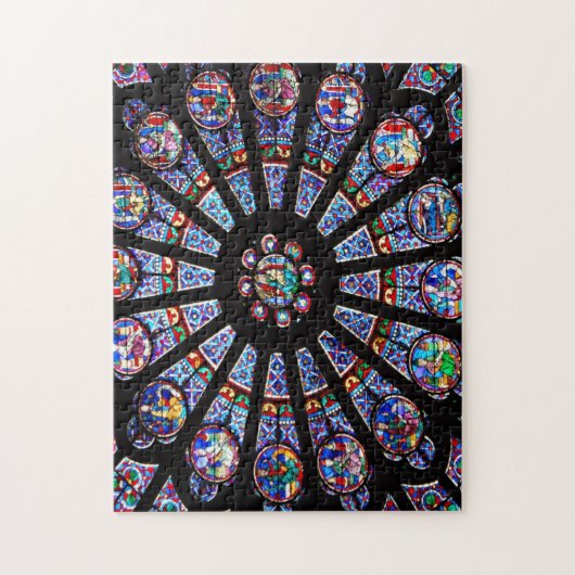 Glas in lood van Notre Dame Legpuzzel (Verticaal)