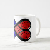 Glas in lood van oneindige liefde koffiemok (Voorkant rechts)