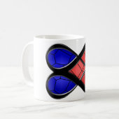 Glas in lood van oneindige liefde koffiemok (Voorkant links)