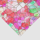 Glas in lood van Pinks en Reds Mosaic Tissuepapier (Detail)