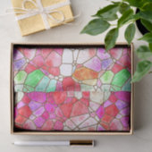 Glas in lood van Pinks en Reds Mosaic Tissuepapier (Geschenk)