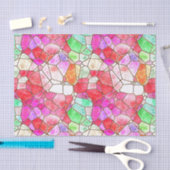 Glas in lood van Pinks en Reds Mosaic Tissuepapier (Craft)