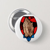 Glas in lood van Praag Ronde Button 5,7 Cm (Voorkant /achterkant)