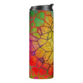 Glas in lood van regenboogmozaïek thermosbeker (Gedraaid links)