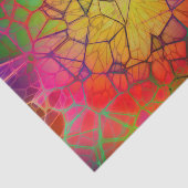 Glas in lood van regenboogmozaïek tissuepapier (Detail)