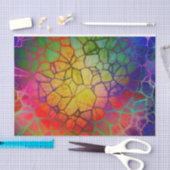 Glas in lood van regenboogmozaïek tissuepapier (Craft)