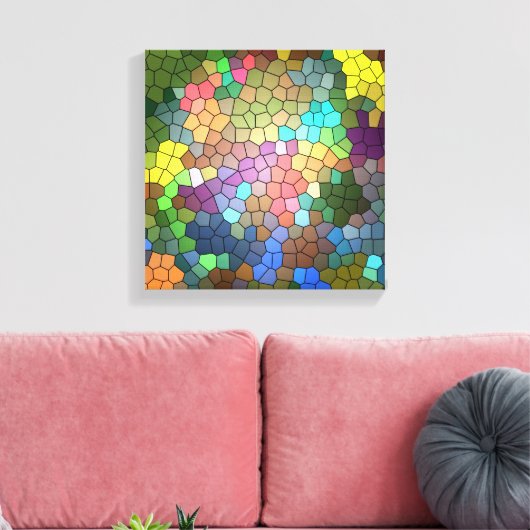 Glas in lood van Shirley Taylor Canvas Afdruk (Insitu (Woonkamer))