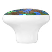 Glas in lood van Shirley Taylor Keramische Knop (Zijkant)