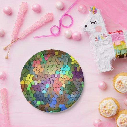 Glas in lood van Shirley Taylor Papieren Bordje (Feest)