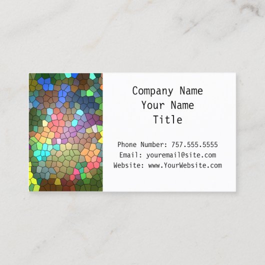 Glas in lood van Shirley Taylor Visitekaartje (Achterkant)