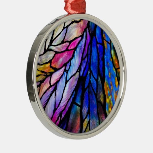 Glas in lood van Tiffany Metalen Ornament (Rechts)