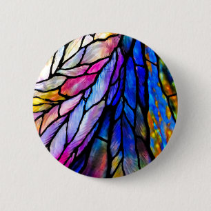 Glas in lood van Tiffany Ronde Button 5,7 Cm