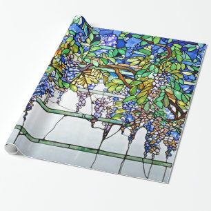 Glas in lood van Tiffany Wisteria Floral Art Cadeaupapier