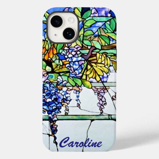  Glas in lood van Tiffany Wisteria Floral Art Case-Mate iPhone Case (Achterkant)