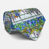  Glas in lood van Tiffany Wisteria Floral Art Stropdas (Opgerold)