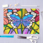 Glas in lood van vlinder Tissuepapier (Craft)