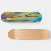 Glas-in-lood Veer AI Abstracte Kunst Persoonlijk Skateboard (Horizontaal)