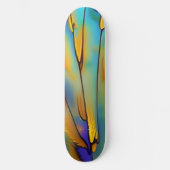 Glas-in-lood Veer AI Abstracte Kunst  Persoonlijk Skateboard (Voorkant)