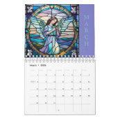 Glas in lood Venster 2026 Gepersonaliseerde Engel Kalender (Mar 2026)