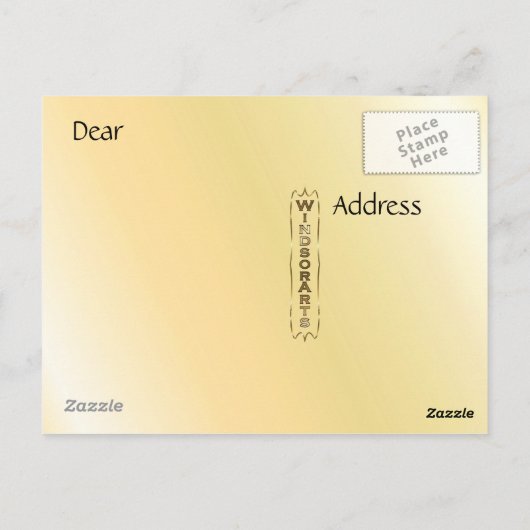 Glas in lood venster briefkaart (Achterkant)