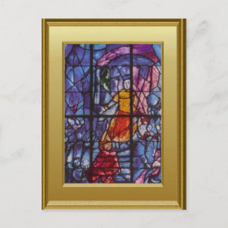 Glas in lood venster briefkaart