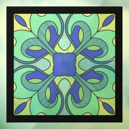 Glas in lood Venster Decal Aqua One (Vel 3)