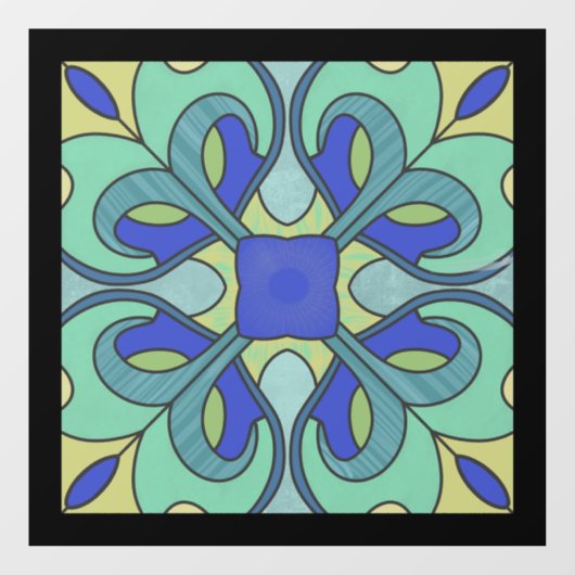 Glas in lood Venster Decal Aqua One (Vel)