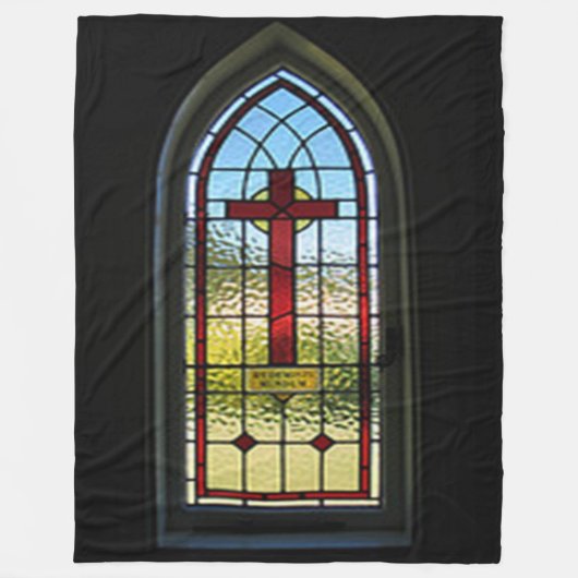 GLAS IN LOOD VENSTER FLEECE DEKEN (Voorkant)