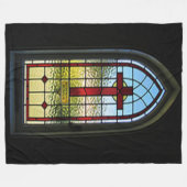 GLAS IN LOOD VENSTER FLEECE DEKEN (Voorkant (Horizontaal))