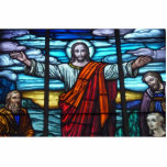 Glas in lood Venster Foto Sculptuur Staand Fotobeeldje<br><div class="desc">Glas in lood raam Jesus foto sculptuur.</div>