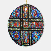 Glas in lood venster keramisch ornament (Links)