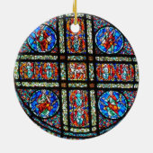 Glas in lood venster keramisch ornament (Achterkant)