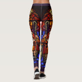 Glas in lood venster kerst wow leggings (Achterkant)