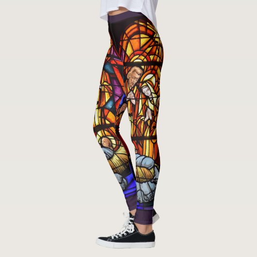 Glas in lood venster kerst wow leggings (Links)