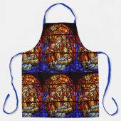 Glas in lood venster kerstcadeau schort (Voorkant)