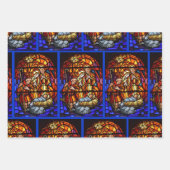 Glas in lood Venster Nativiteit Baby Jezus Kerstmi Inpakpapier Vel (Voorkant 3)