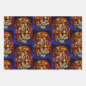 Glas in lood Venster Nativiteit Baby Jezus Kerstmi Inpakpapier Vel (Voorkant 2)