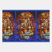 Glas in lood Venster Nativiteit Baby Jezus Kerstmi Inpakpapier Vel (Voorkant)