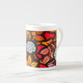 Glas in lood venster No.1 Bone China Mok