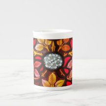 Glas in lood venster No.1 Bone China Mok