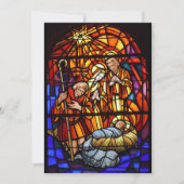 Glas in lood venster personaliseren Bericht Nativi Feestdagenkaart (Voorkant)